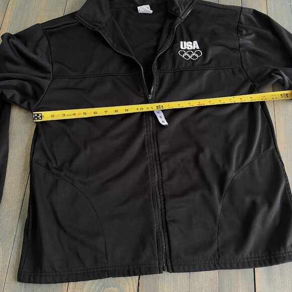 United States US Olympic Committee Black Zip Up Jacket Mens Size XL (N8) - Picture 5 of 8